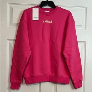 Aknvas Logo Pink Cotton Sweatshirt (Size: S; Women’s) - New with Tags